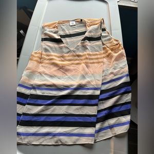 Cabi striped top, layered, size large